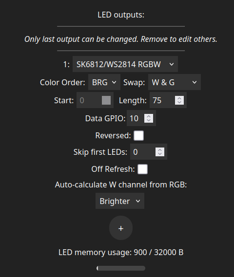 LED Settings