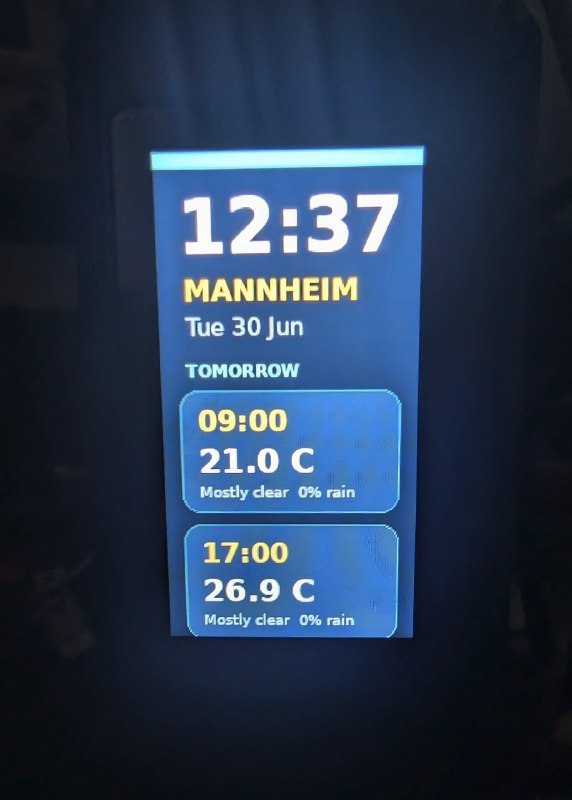 MP90 built-in weather panel